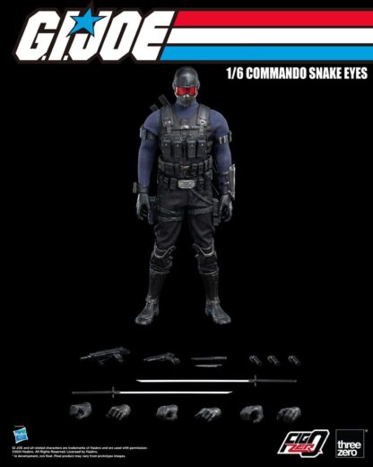 G.I. Joe FigZero Actionfigur 1/6 Commando Snake Eyes 30 cm – Bild 2