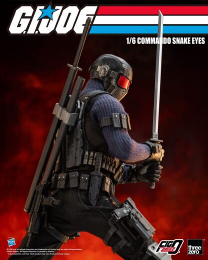 G.I. Joe FigZero Actionfigur 1/6 Commando Snake Eyes 30 cm – Bild 3