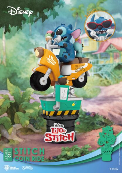 Disney D-Stage PVC Diorama Stitch Coin Ride 16 cm – Bild 2