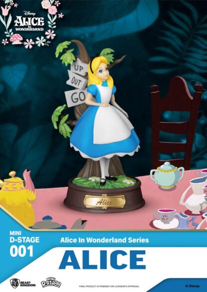 Alice im Wunderland Mini Diorama Stage PVC Statue Alice 10 cm – Bild 2