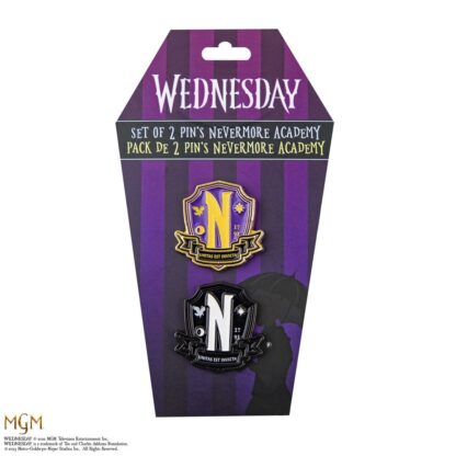 Wednesday Ansteck-Pins 2er-Pack Nevermore Academy – Bild 5