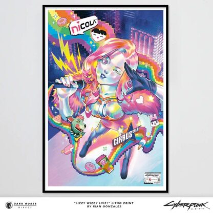 Cyberpunk 2077 Kunstdruck Lizzy Wizzy Live! Limited Edition 60 x 90 cm