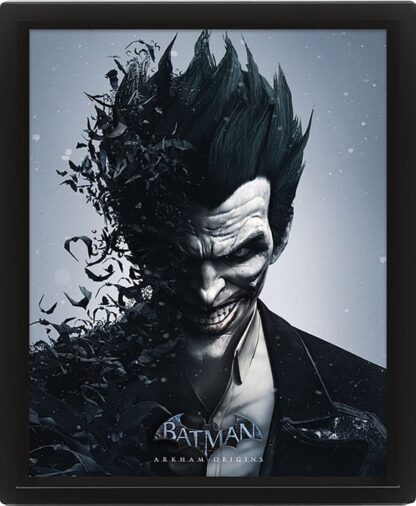 Batman Arkham Origins 3D-Effekt Poster Set im Rahmen Batman vs. Joker 26 x 20 cm (3) – Bild 2