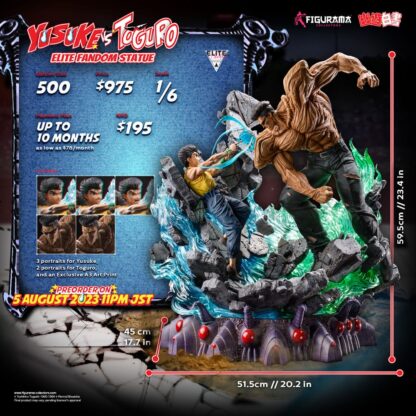 Yu Yu Hakusho Elite Exclusive Statue 1/6 Yusuke vs Toguro 59 cm – Bild 4