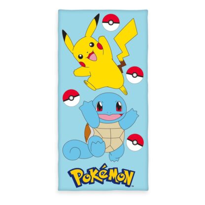 Pokemon Velours-Handtuch Pikachu & Schiggy 75 x 150 cm