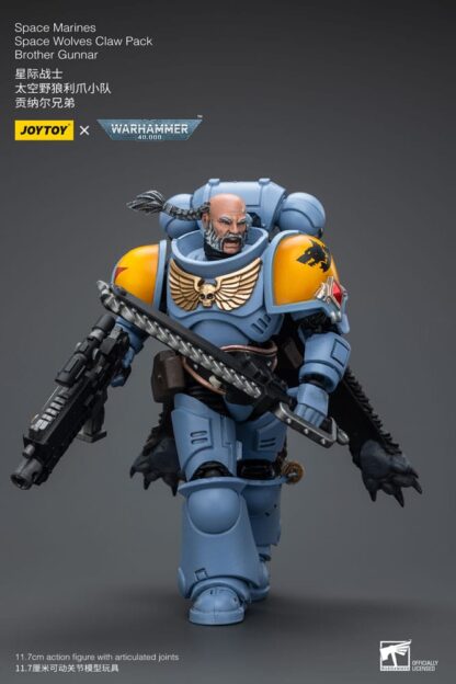 Warhammer 40k Actionfigur 1/18 Space Marines Space Wolves Claw Pack Brother Gunnar 12 cm – Bild 3