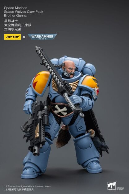 Warhammer 40k Actionfigur 1/18 Space Marines Space Wolves Claw Pack Brother Gunnar 12 cm – Bild 6