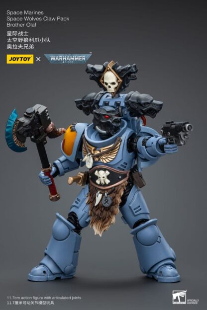 Warhammer 40k Actionfigur 1/18 Space Marines Space Wolves Claw Pack Brother Olaf 12 cm – Bild 4