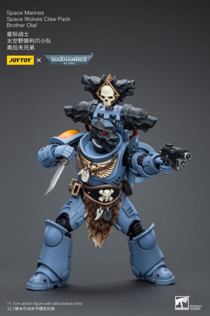 Warhammer 40k Actionfigur 1/18 Space Marines Space Wolves Claw Pack Brother Olaf 12 cm – Bild 7