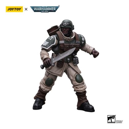 Warhammer 40k Actionfigur 1/18 Astra Militarum Cadian Command Squad Veteran with Regimental Standard 12 cm – Bild 5