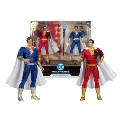 DC Multiverse Actionfiguren 2er-Pack Shazam (Battle Damage) & Freddie Freeman (Gold Label) 18 cm – Bild 5