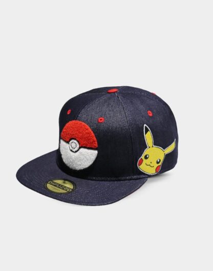 Pokemon Denim Snapback Cap Logo – Bild 2