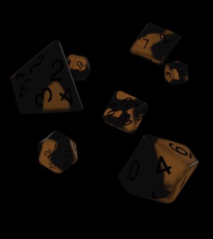 Oakie Doakie Dice Würfel RPG-Set Glow in the Dark - Lava (7) – Bild 2