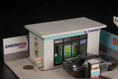 Original Illustration Paper Model Kit 1/64 Gas Station 11 cm (re-run) – Bild 3