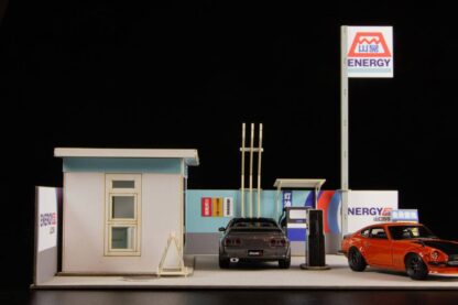 Original Illustration Paper Model Kit 1/64 Gas Station 11 cm (re-run) – Bild 4