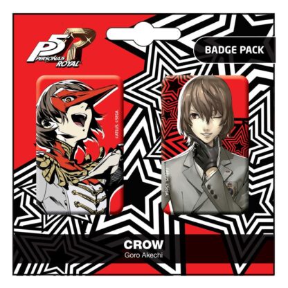 Persona 5 Royal Ansteck-Buttons Doppelpack Crow / Goro Akechi