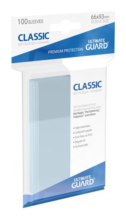 Ultimate Guard Classic Soft Sleeves Standardgröße Transparent (100) – Bild 3