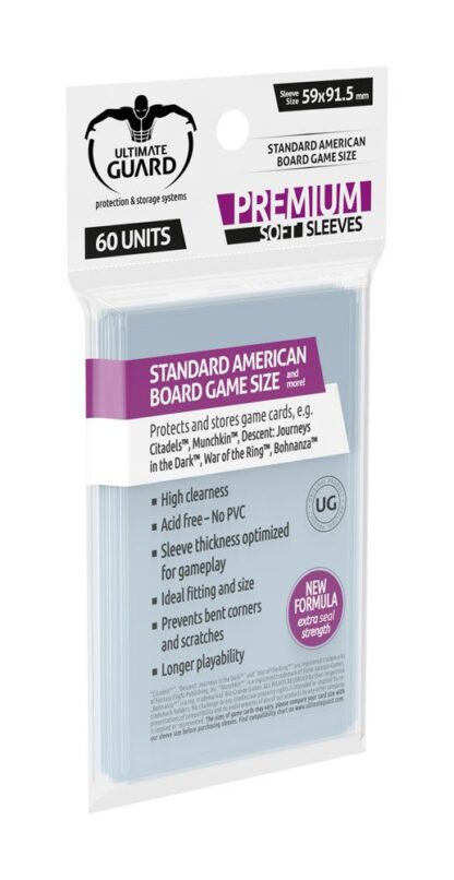 Ultimate Guard Premium Soft Sleeves für Brettspielkarten Standard American (60) – Bild 2