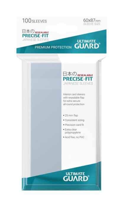 Ultimate Guard Precise-Fit Sleeves wiederverschließbar Japanische Größe Transparent (100)