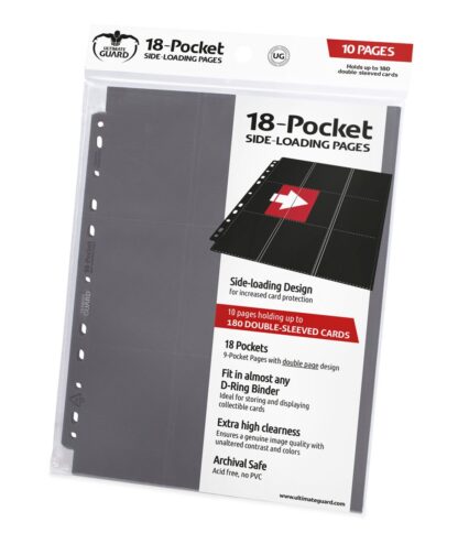 Ultimate Guard 18-Pocket Pages Side-Loading Grau (10)