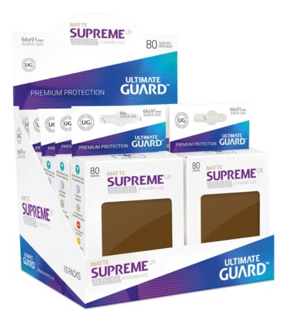 Ultimate Guard Supreme UX Sleeves Standardgröße Matt Braun (80) – Bild 2