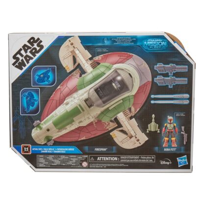 Star Wars Mission Fleet Fahrzeug mit Actionfigur Firespray with Boba Fett 6 cm – Bild 2