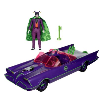 DC Retro Actionfigur und Fahrzeug Batman 66 Batmobil with Joker (Gold Label) – Bild 3