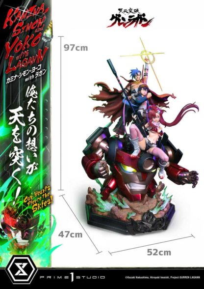 Gurren Lagann Ultimate Premium Masterline Series Statue 1/4 Kamina, Simon & Yoko with Lagann Deluxe Bonus Version 97 cm – Bild 4