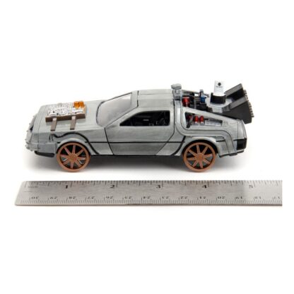 Zurück in die Zukunft III Hollywood Rides Diecast Modell 1/32 DeLorean Time Machine Railroad Wheels – Bild 13