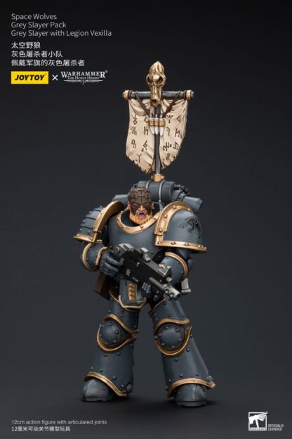 Warhammer The Horus Heresy Actionfigur 1/18 Space Wolves Grey Slayer Pack Grey Slayer With Legion Vexilla 12 cm – Bild 2