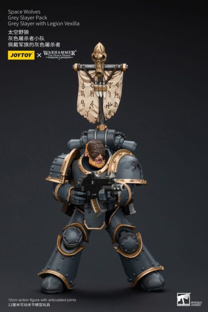 Warhammer The Horus Heresy Actionfigur 1/18 Space Wolves Grey Slayer Pack Grey Slayer With Legion Vexilla 12 cm – Bild 4