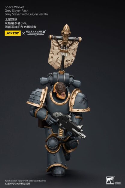 Warhammer The Horus Heresy Actionfigur 1/18 Space Wolves Grey Slayer Pack Grey Slayer With Legion Vexilla 12 cm – Bild 5