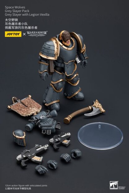 Warhammer The Horus Heresy Actionfigur 1/18 Space Wolves Grey Slayer Pack Grey Slayer With Legion Vexilla 12 cm – Bild 8