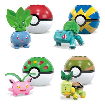 Pokémon MEGA Bauset 4 Pflanzen-Typ Pokémon Sets