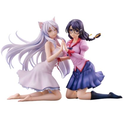 Nekomonogatari Monogatari Series PVC Statuen Tsubasa Hanekawa Set (re-run) 19 cm