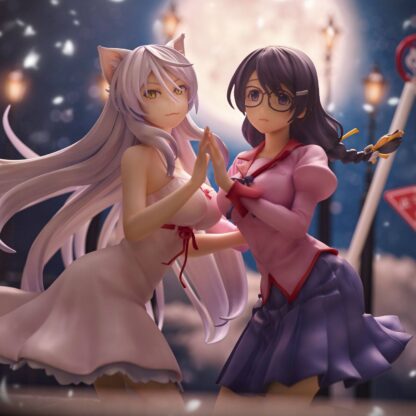 Nekomonogatari Monogatari Series PVC Statuen Tsubasa Hanekawa Set (re-run) 19 cm – Bild 3