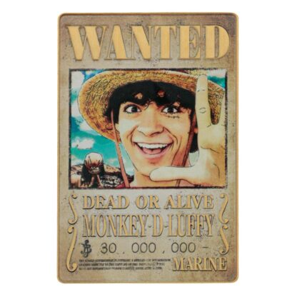 One Piece Metallbarren Luffy Wanted Poster Limited Edition