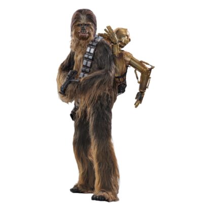 Star Wars Episode V Movie Masterpiece Actionfigur 1/6 Chewbacca with Disassembled C-3PO 36 cm