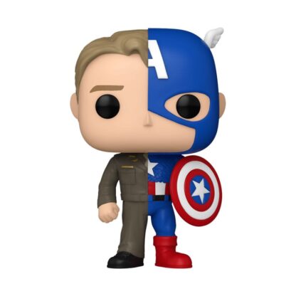 Marvel POP! Vinyl Figur Split- Captain A/Steve R 9 cm  - Beschädigte Verpackung