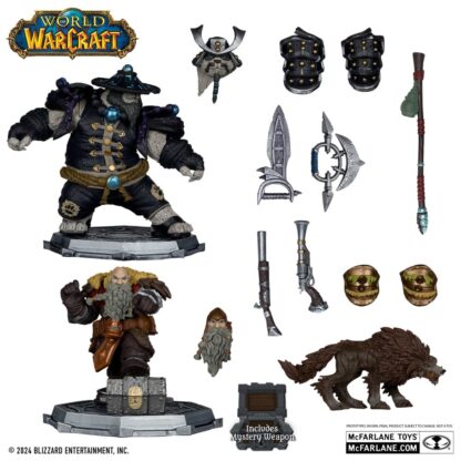 World of Warcraft PVC Statuen 2er-Pack 1/12 Dwarf Hunter: Beast Master & Pandaren: Monk (Gold Label) 15 cm – Bild 2