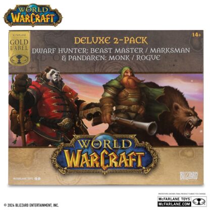 World of Warcraft PVC Statuen 2er-Pack 1/12 Dwarf Hunter: Beast Master & Pandaren: Monk (Gold Label) 15 cm – Bild 10