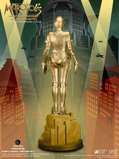 Metropolis Statue 1/4 Maschinenmensch Metallic Gold 40 cm – Bild 3