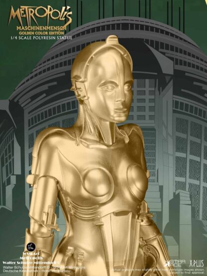 Metropolis Statue 1/4 Maschinenmensch Metallic Gold 40 cm – Bild 4