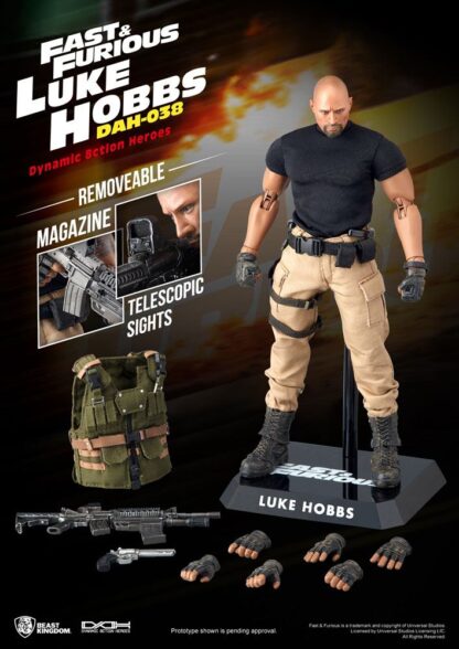 Fast & Furious Dynamic 8ction Heroes Actionfigur 1/9 Luke Hobbs 21 cm