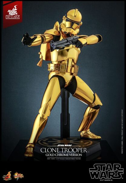 Star Wars Actionfigur 1/6 Clone Trooper (Gold Chrome Version) Exclusive 30 cm – Bild 5