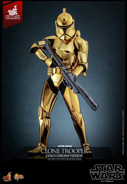 Star Wars Actionfigur 1/6 Clone Trooper (Gold Chrome Version) Exclusive 30 cm – Bild 6