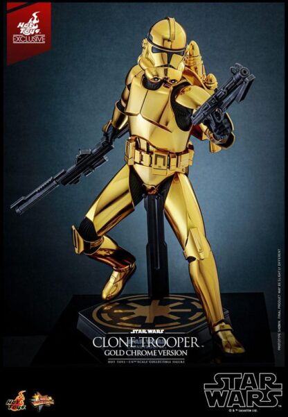 Star Wars Actionfigur 1/6 Clone Trooper (Gold Chrome Version) Exclusive 30 cm – Bild 7