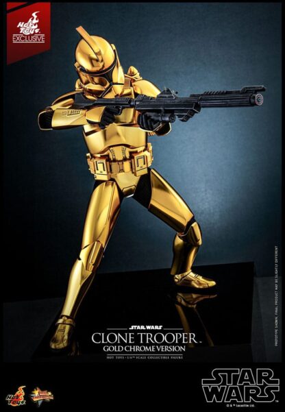 Star Wars Actionfigur 1/6 Clone Trooper (Gold Chrome Version) Exclusive 30 cm – Bild 11