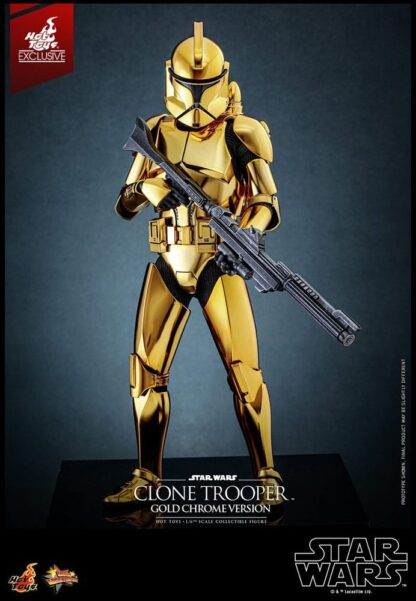 Star Wars Actionfigur 1/6 Clone Trooper (Gold Chrome Version) Exclusive 30 cm – Bild 12