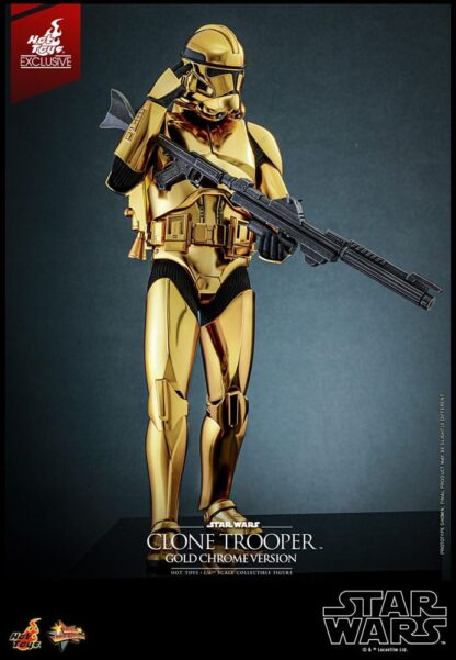 Star Wars Actionfigur 1/6 Clone Trooper (Gold Chrome Version) Exclusive 30 cm – Bild 15